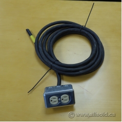 Heavy Duty SJOOW Power Cord Feed Wire with 2 Plug Outlet Drop